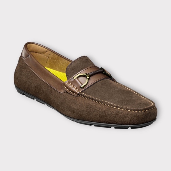 Mens Florsheim Motor Bit Driver in Brown Suede, 13410 245 - Picture 7 of 7